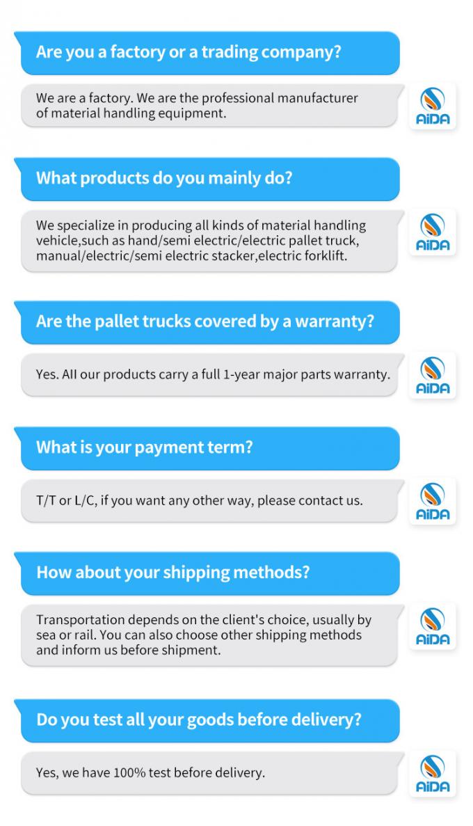 Walkie Semi Electric Palet Stacker Вилочная погрузка 3500 мм Высота подъема Ручная работа 14